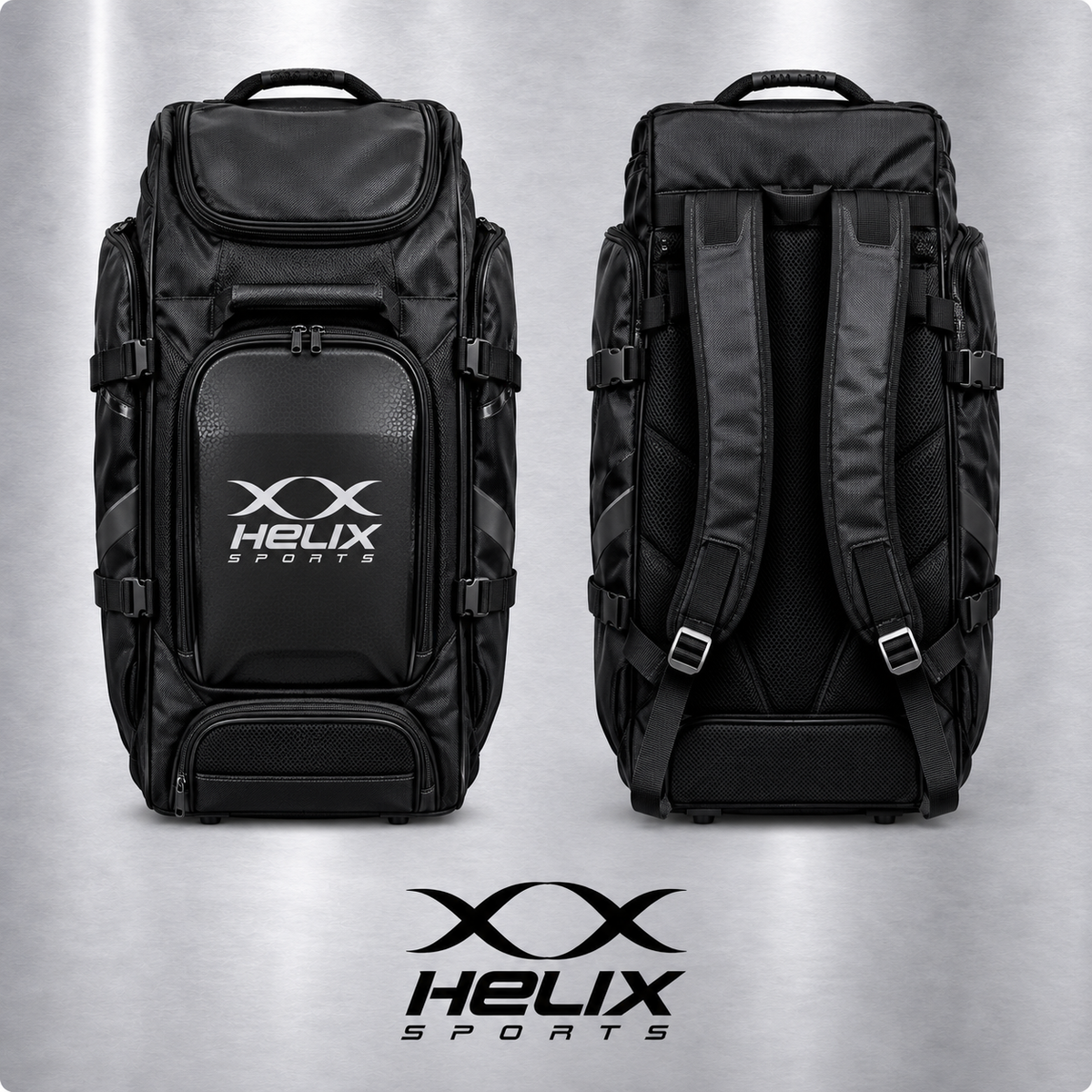 Helix Electron Duffle Bag with Wheels Black/Gold