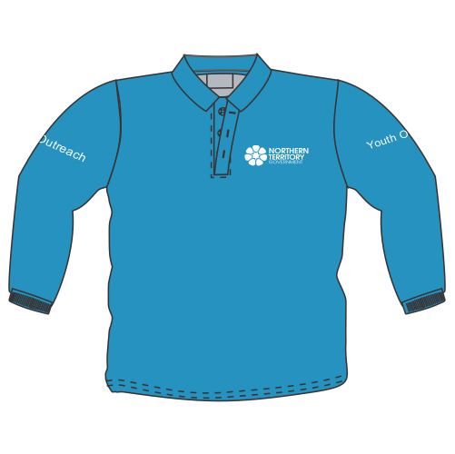 Polo - T-Fam Youth Outreach CFSYO L/S FTD Sz XS Crystal Blue