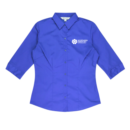 Shirt - Mosman 2903T 3/4 Sleeve Ladies NTG Logo Sz 4 Royal AP