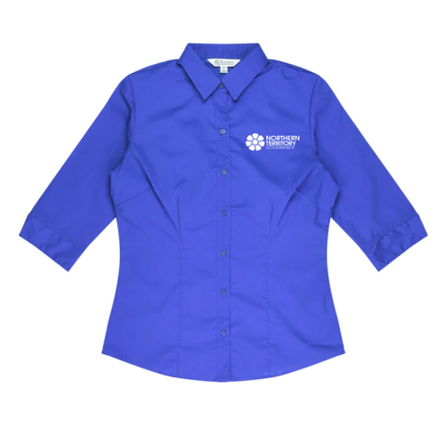 Shirt - Mosman 2903T 3/4 Sleeve Ladies NTG Logo Sz 4 Royal AP