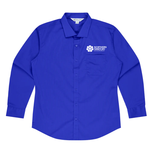 Shirt - Mosman 1903L Long Sleeve Mens NTG Logo Sz 2XS Royal AP