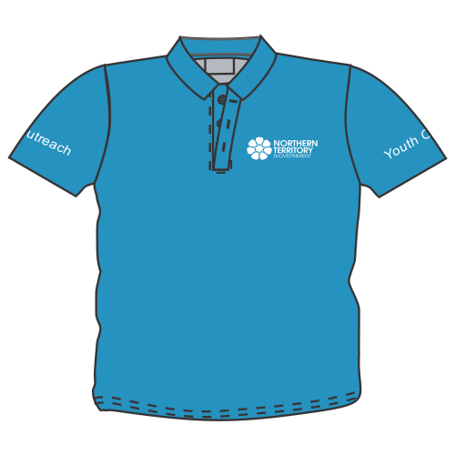 Polo - T-Fam Youth Outreach S/S FTD Sz XS CFSYO Blue