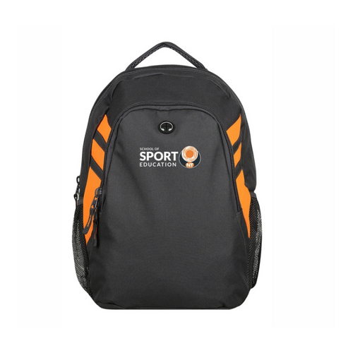 Backpack - SSENT with EMB LOGO Slate Neon Orange