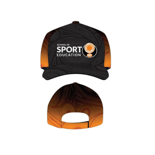 Cap - Microfibre Sublimated School Sport Education NT Ochre